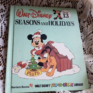 Vintage 80's Walt Disney Seasons & Holidays Hard Cover Children's Book